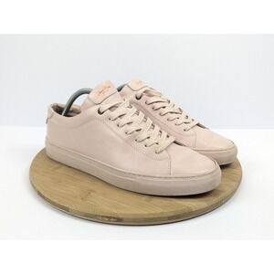 Goodman Brand Edge Shoes Mens 10.5 Low Rose Pink Leather Sneakers Made Italy